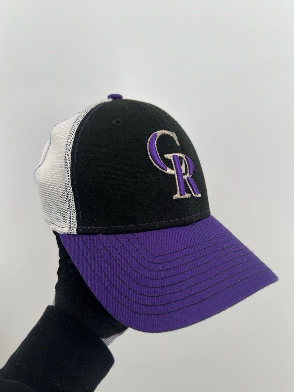 New Era 39Thirty Colorado Rockies Fitted Hat Cap Small Medium Mesh Back